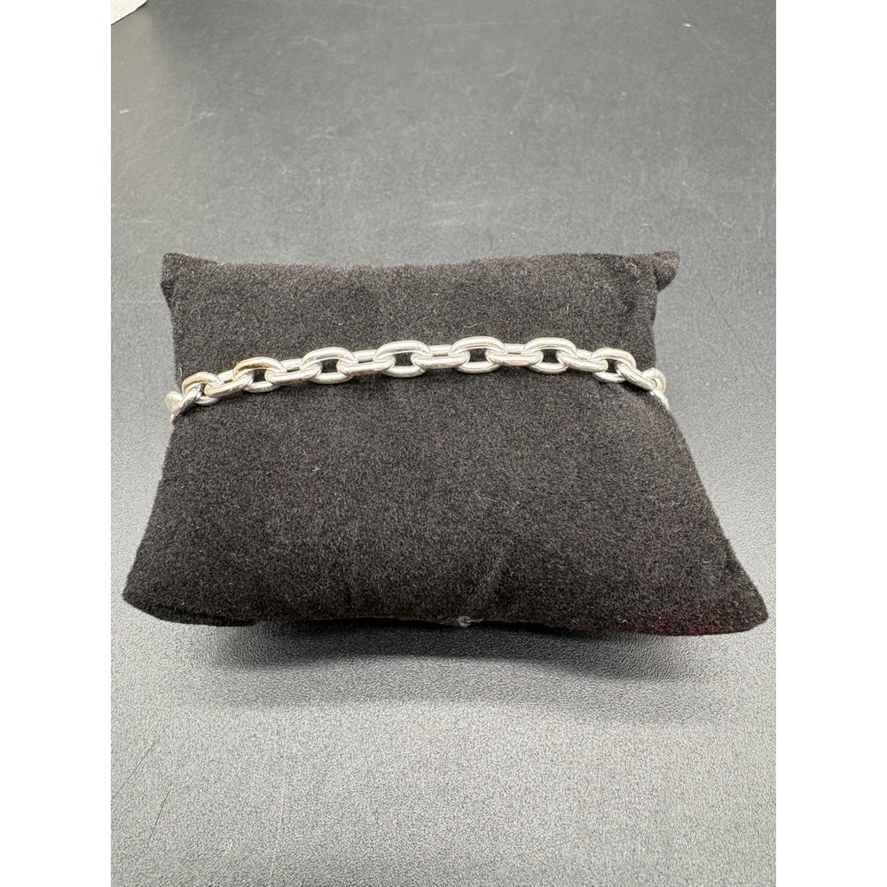 Solid Sterling Silver 925 Chunky Chain Link Bracelet made in Italy